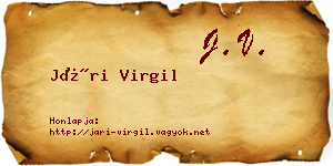 Jári Virgil névjegykártya